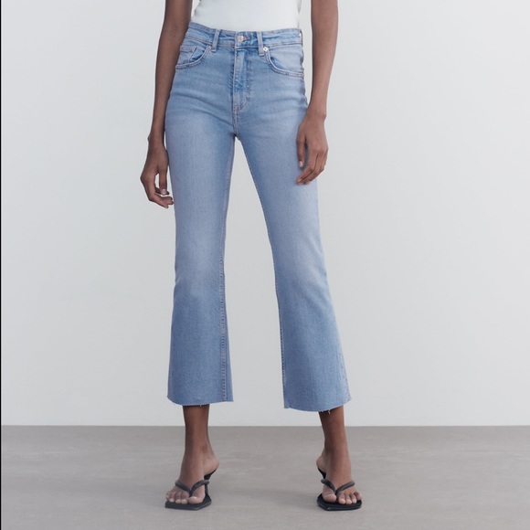 Zara Denim - • Zara • Cropped Flare Jeans